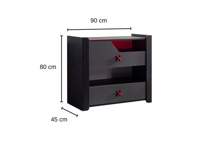 Hanah Home Cómoda Gaming Zone Antracita